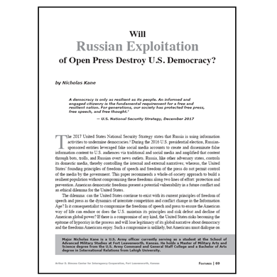 Featured Article Will Russian Exploitation Of Open Press Destroy
