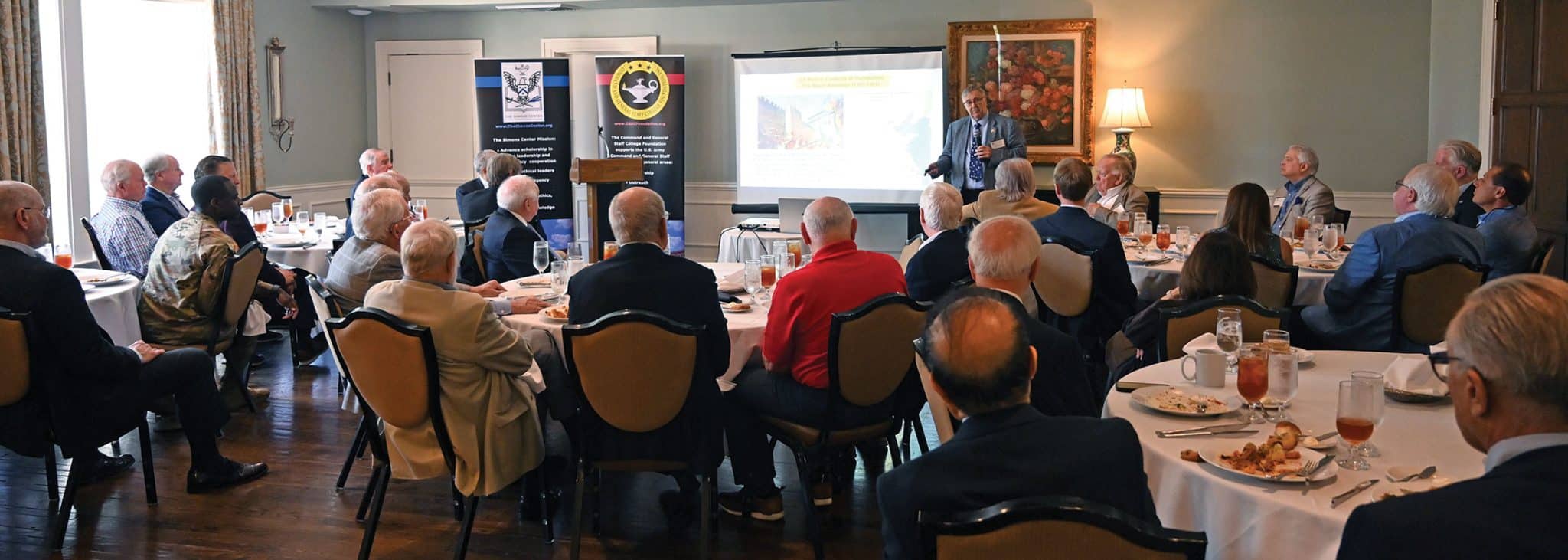 ARNSF JUN w Dr. Joseph G. D. (Geoff) Babb, professor of history in the Department of Military History at the U.S. Army Command and General Staff College, discussed China – U.S. relations during the Arter-Rowland National Security Forum luncheon event on June 15, 2023, at the Carriage Club in Kansas City.