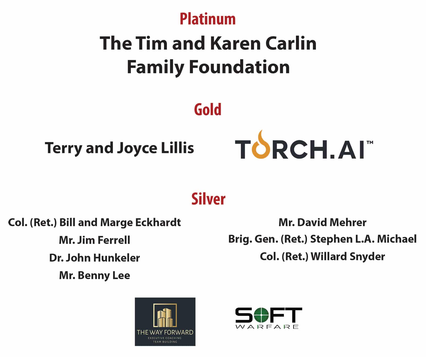 DSS sponsors w Distinguished Speaker Series sponsors for the Aug. 28, 2024 DSS event